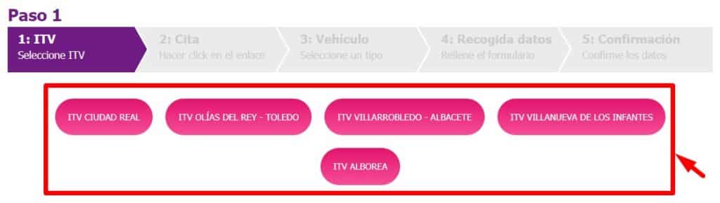 Selecciona la estación ITV