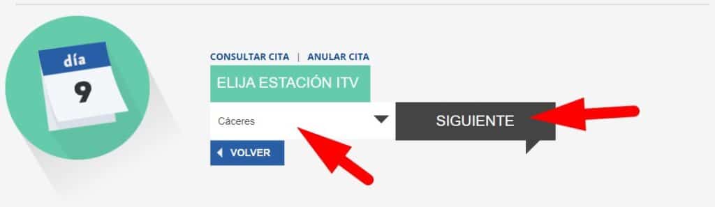 Selecciona la estación ITV