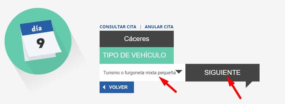 Indica el tipo de vehículo