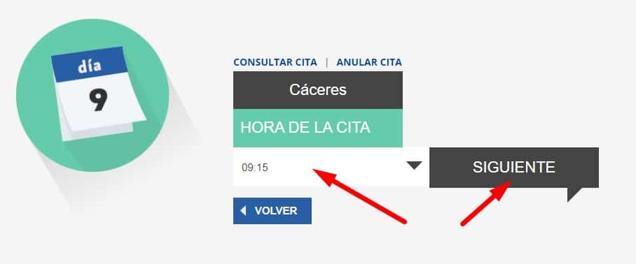 Selecciona la hora