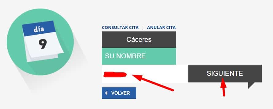Rellena nombre y teléfono
