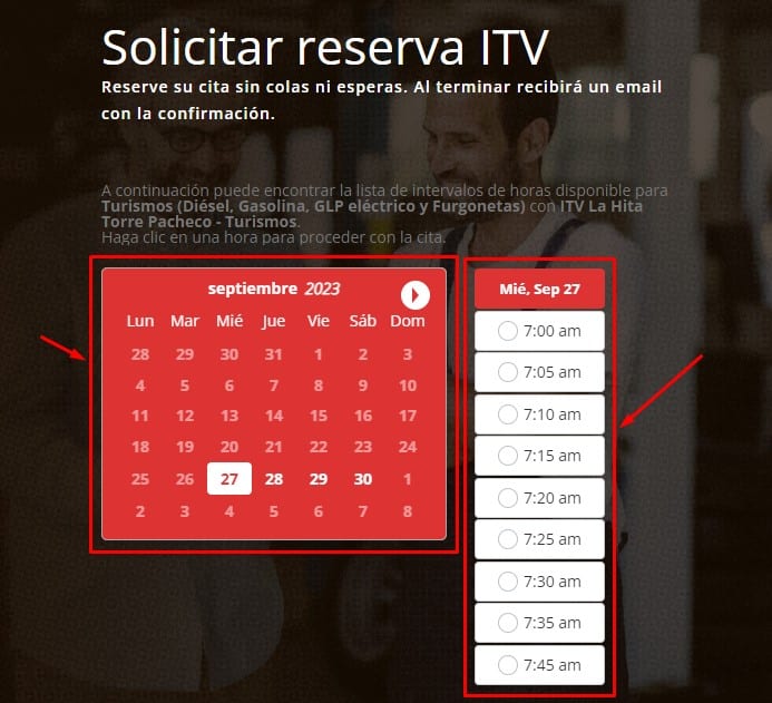 Elige fecha y hora