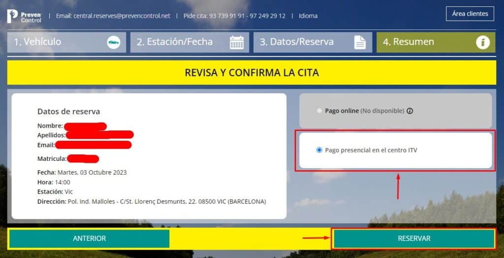 Confirma la cita