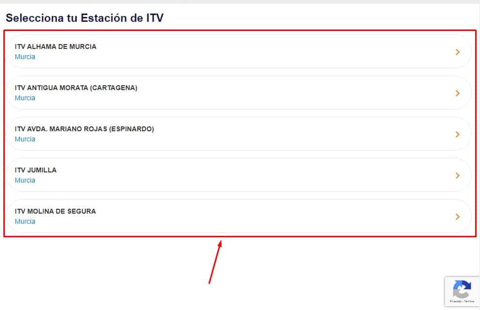 Selecciona la estación ITV