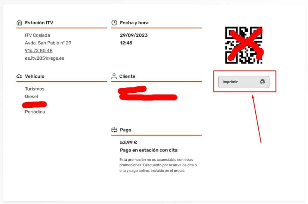 Imprime el justificante
