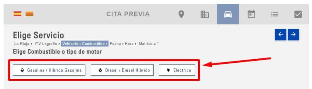 Indica el tipo de motor